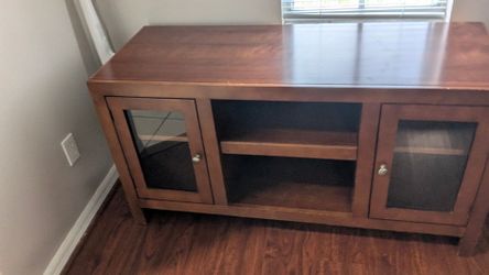 Solid wood cherry tv console