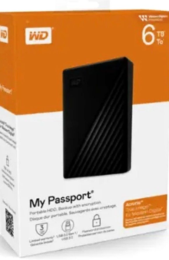 My Passport External Hard Drive 6 Tb