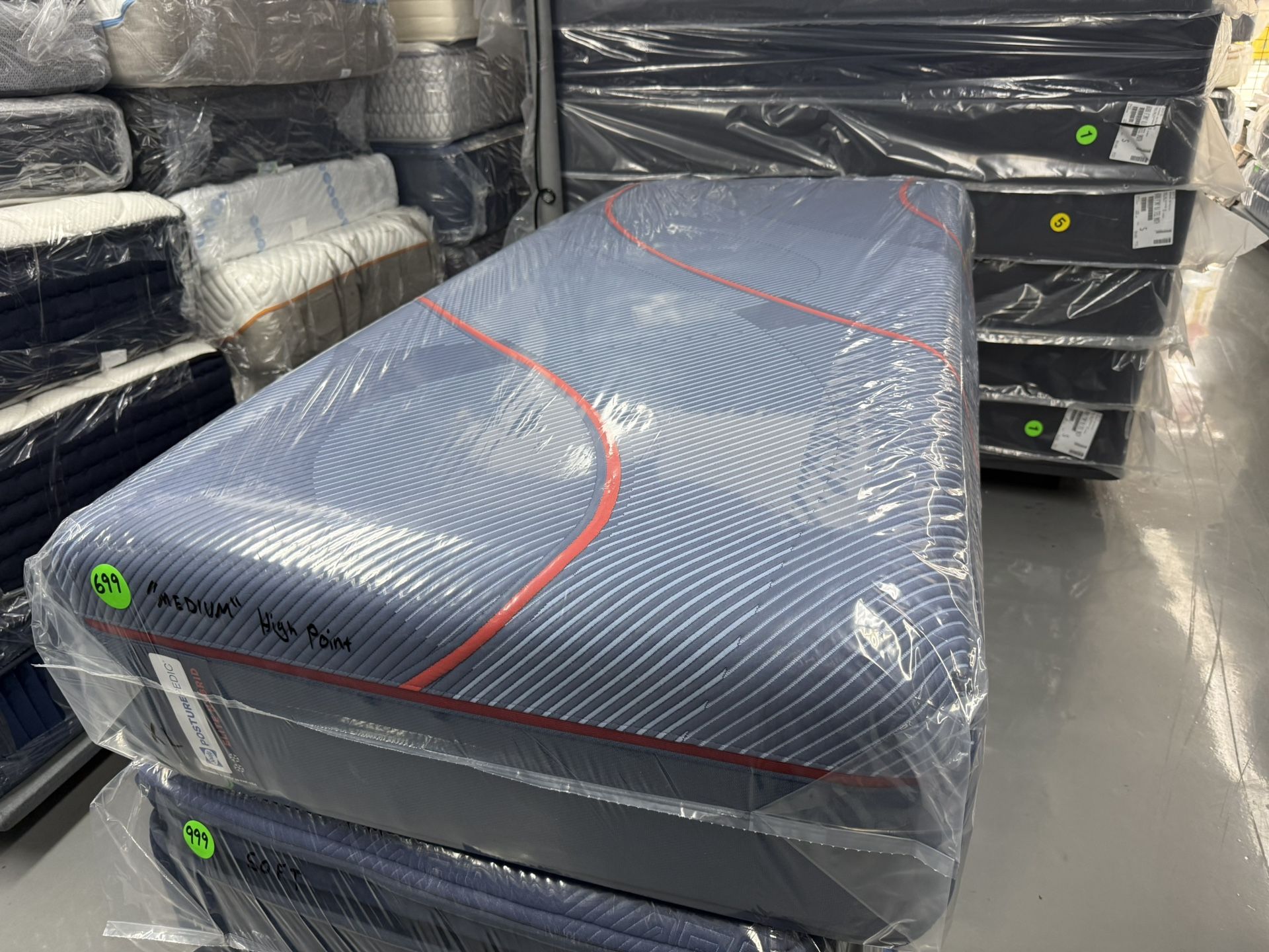 TWIN XL SEALY HYBRID “HIGH POINT” MATTRESS & BOX SPRING BED SET