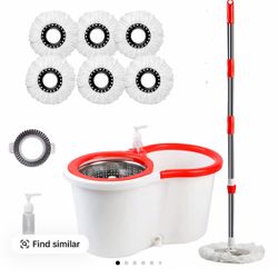 Brand New spin mop, bucket