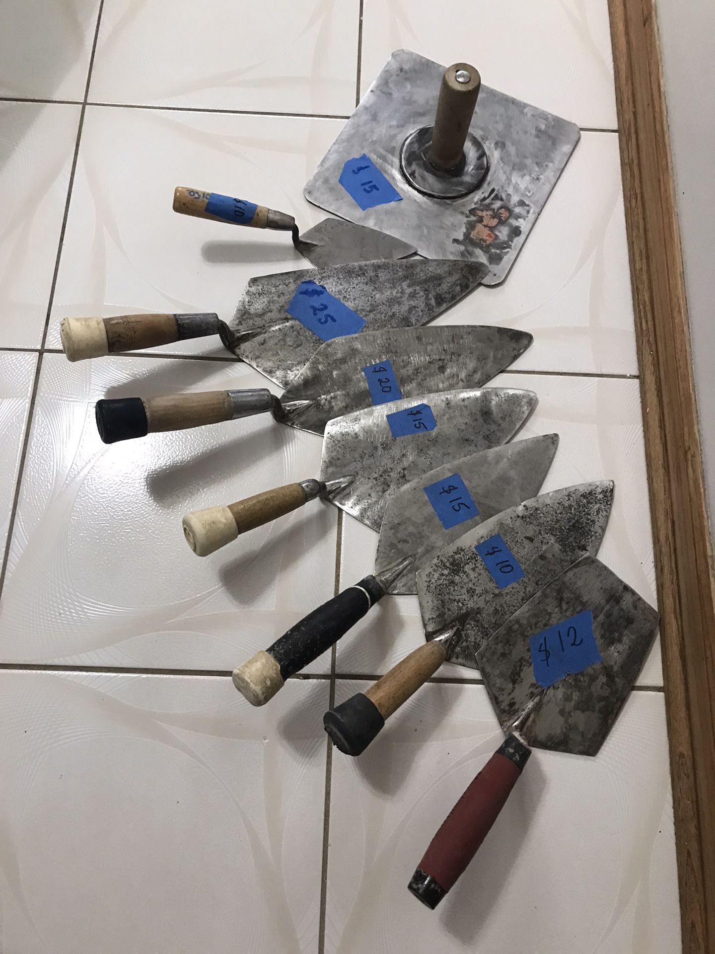 Masonry Tools There is a price on each one