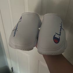 Champion Slides/shoes 10 White Price Negotiable 