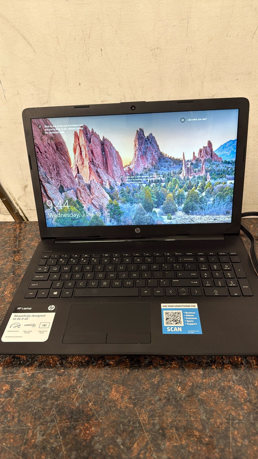 HP 15DB0011DX 15.6 inch ITB, AMD A6 Dual-Core, 2.60GHz, 4GB) Laptop - Black $17.70 + $7.91 shippingHP 15-DBO011DX 15.6" Laptop, AMD A6-9225 2.60GHz/4G