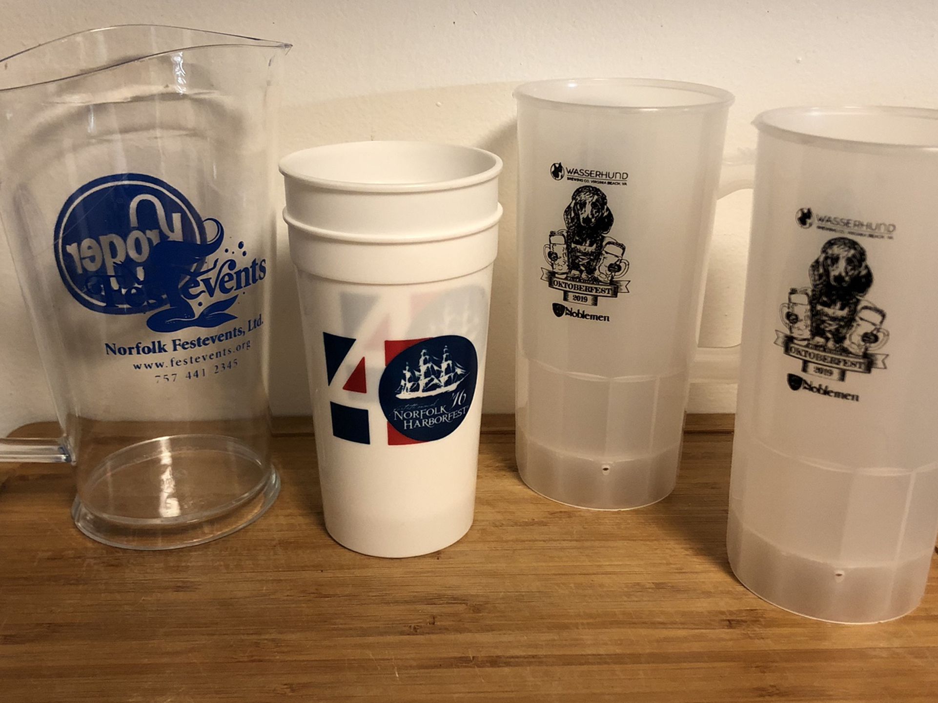 Free Assorted Plastic Cups And Pitcher