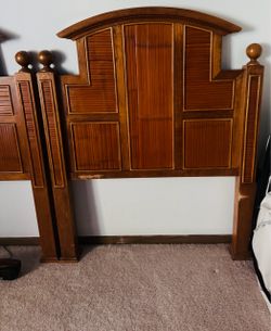 Two Solid Wood Twin Headboards and matching dresser