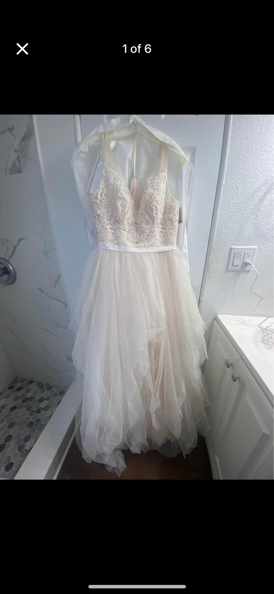 Ivystone Tulle Embellished Size 10 Wedding Dress