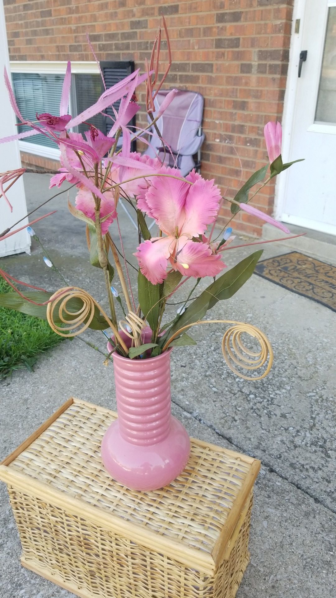 Beautiful Artificial Flowers with Vase
