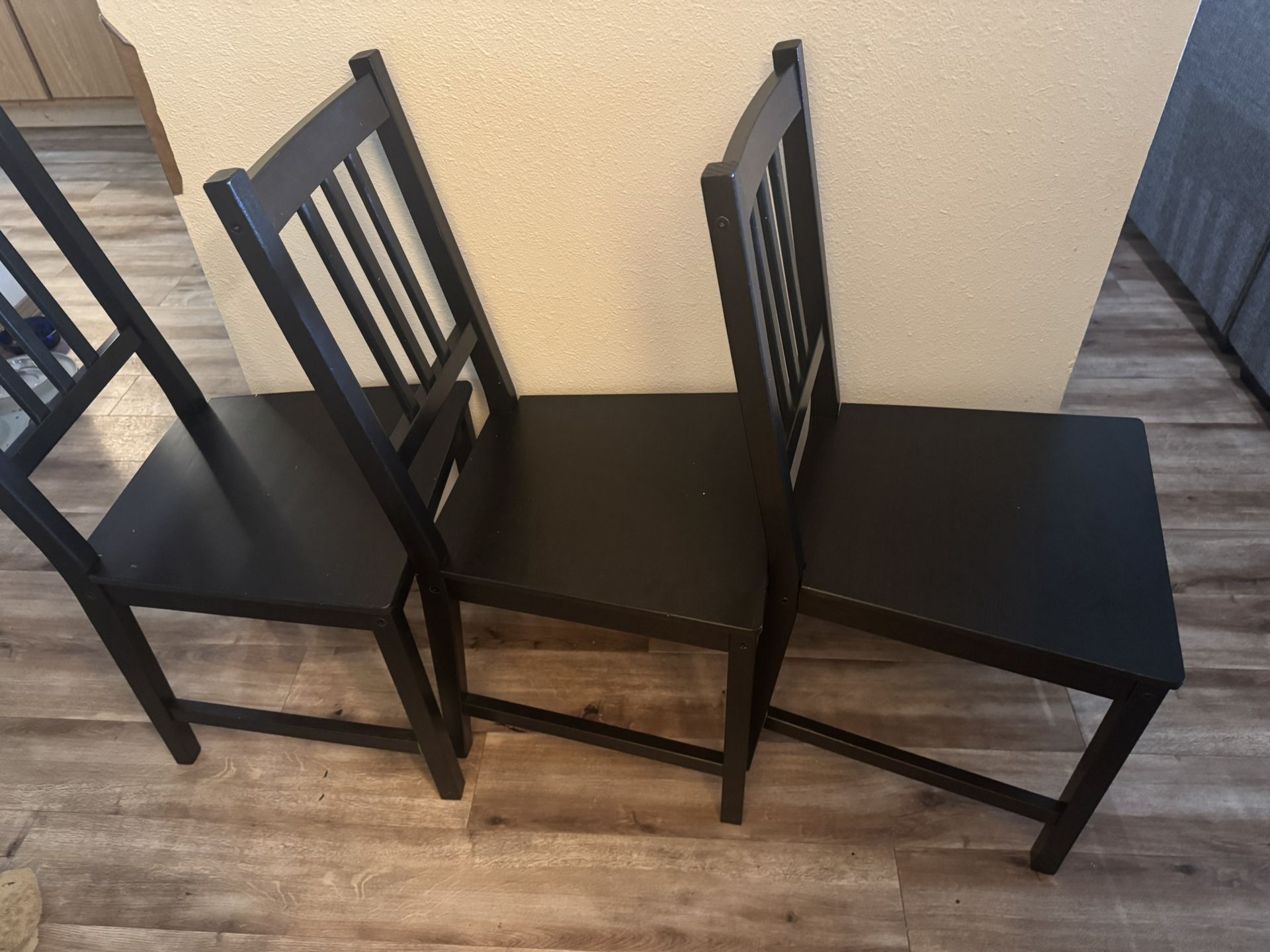 3 IKEA Stefan Chairs