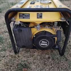 a Champion portable gas-powered generator.