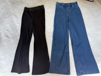 Lot of 2 girls H&M bellbottom pants size 7-8years
