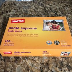 Staples Photo Supreme High Gloss 4 X6 Sheets
