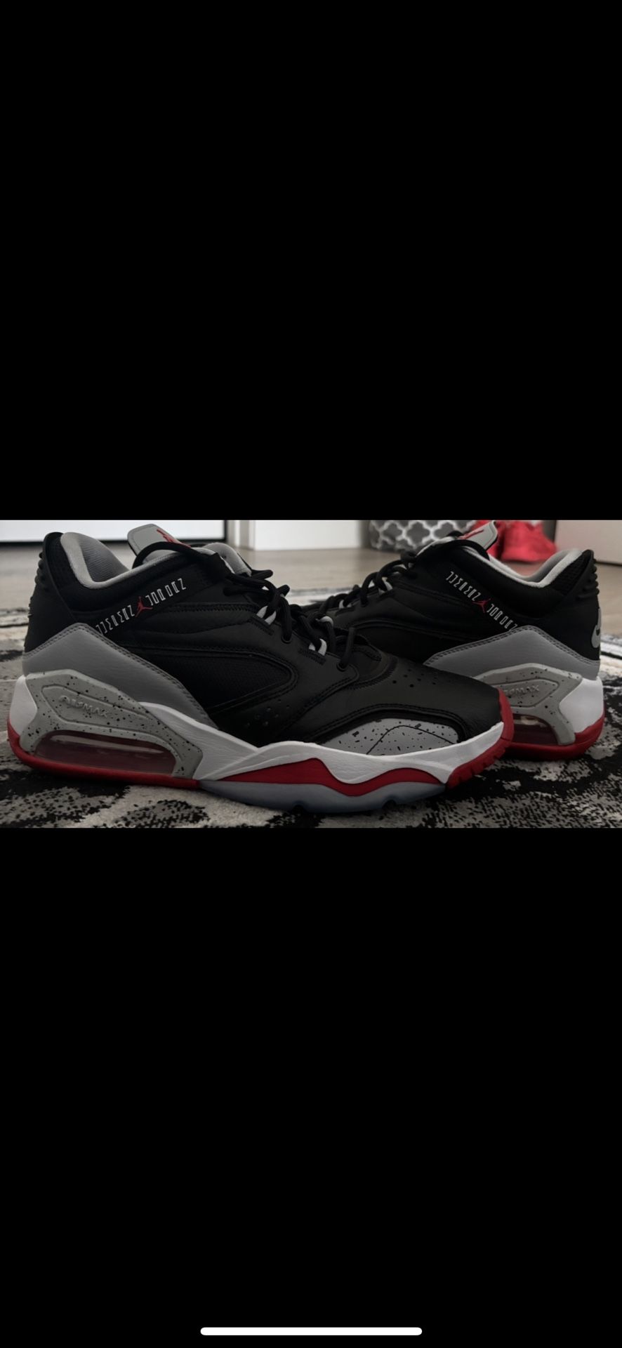 Jordan Point Lane "Black,Red,cement" - Size 12 - Used Without Box