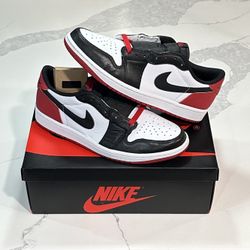 Air Jordan 1 Low Retro (Black Toe)(BRAND NEW) 