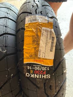 Shinko 230 Tour Master Tires front and back