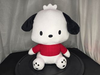 Sanrio Pochacco Red Tweed Style Sweater 13" Plush Dog Toy (Round1 Exclusive)