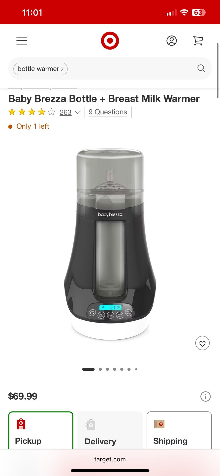 Baby Brezza Bottle Warmer