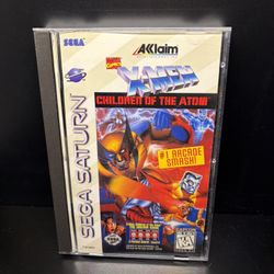 X-Men: Children of the Atom (Sega Saturn, 1996) Complete CIB Manual Reg Card