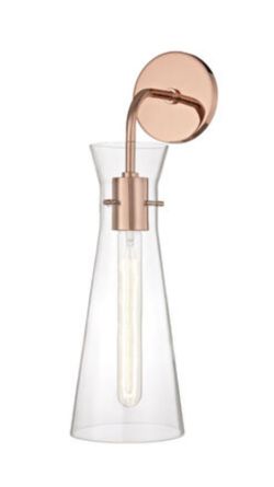 New Modern Elegant 1 Light Polished Copper Wall Sconce Wall Light