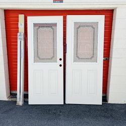Exterior Impact French Door With PVC Frame 64x80
