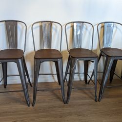Metal Bar Chairs (4x)
