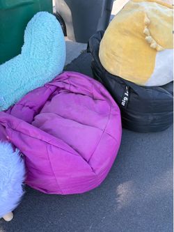 Free on curb in Eastvale - Big Joe Bean Bags and stuffie