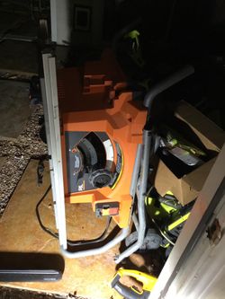 Ridgid Rolling Table Saw! Missing Fence, but runs strong, missing blade raise/lower knob.. only 135 today (Sun) Only 💥💥👍🏽