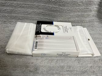 Mainstays PEVA Shower Curtain with Hooks