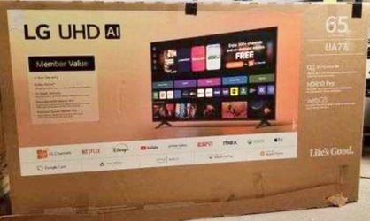 65 LG 4K smart HGTV $55 down on Financing free delivery six month warranty