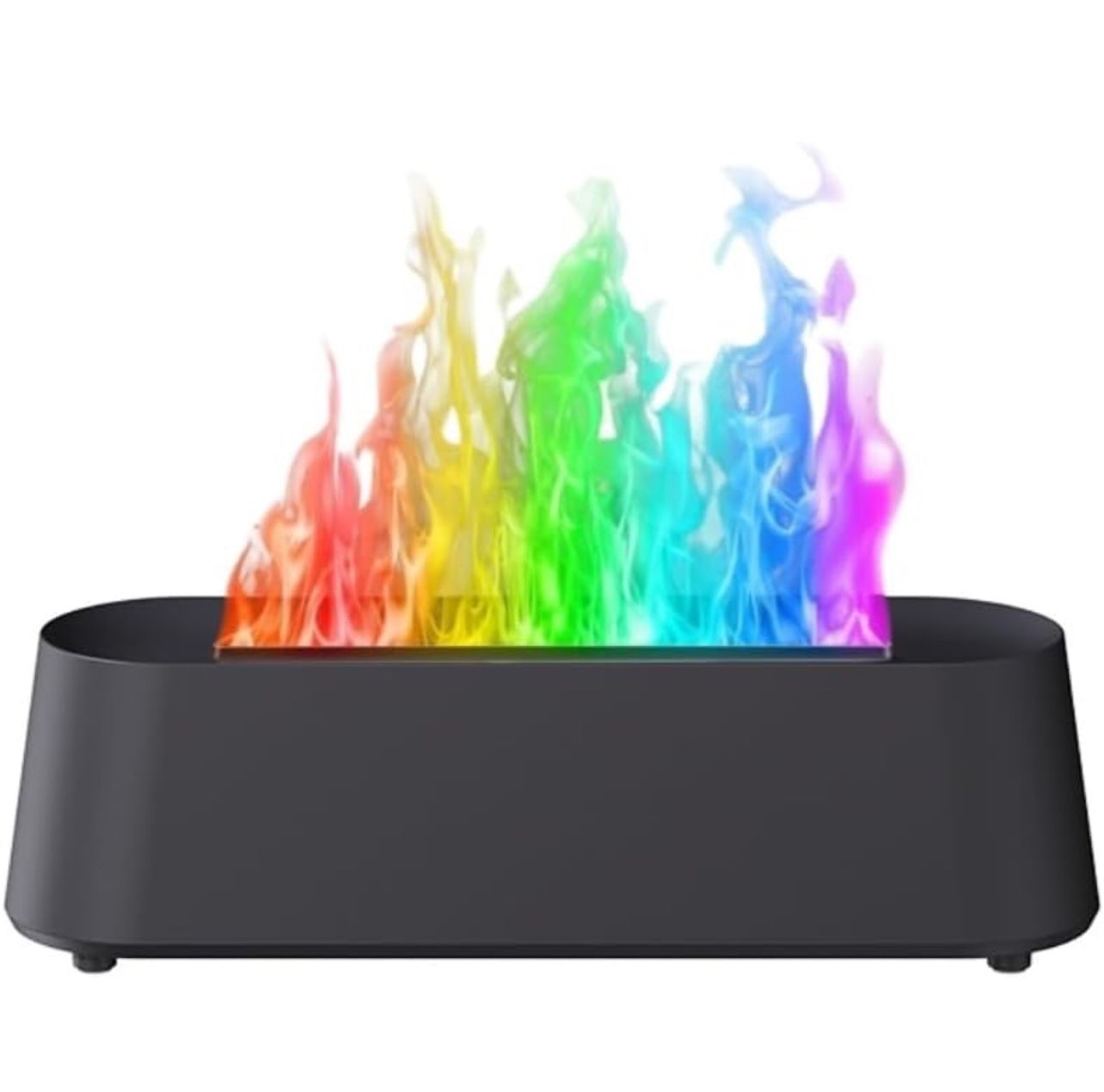 Colorful Fireplace Flame Diffuser Humidifier, Upgraded 300mL Large Air Aroma Essential Oil Diffuser with Remote Control 7 Colors for Bedroom Office Yo