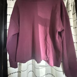 Torrid Size 1 Purple Crop Top Sweatshirt With Gold Lighting Bolt