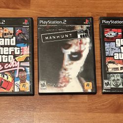 PS2 Manhunt, GTA Vice City, and GTA 3 (Tested/Working)