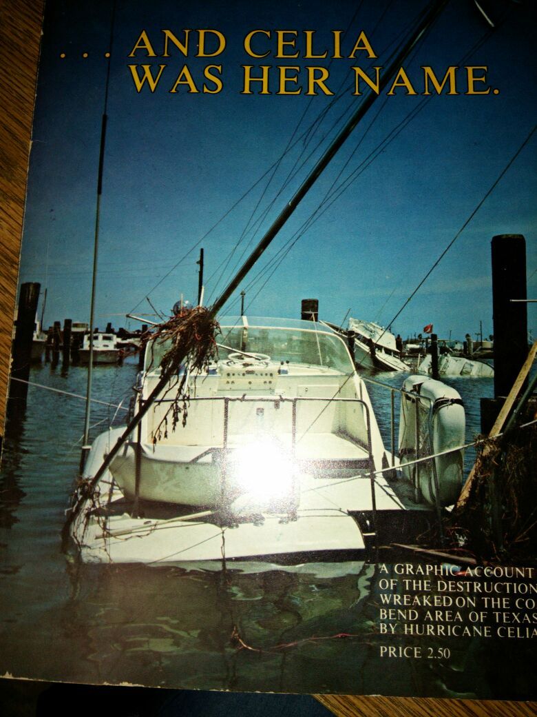 65p book on Hurricane Celia, printed 1970