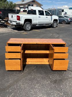 Nice 6ft Long Wood Credenza -$65