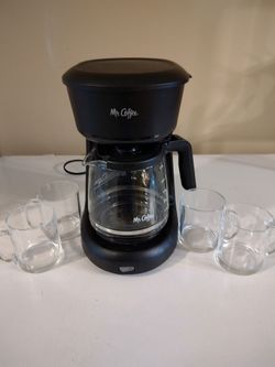 Mr. Coffee 12-Cup Coffee Maker with 4 Glass Mugs