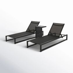 New In Box Modern Chaise Lounge Set