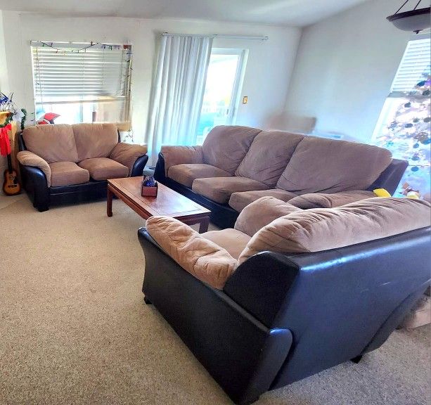 Brown Living Room Couch Set