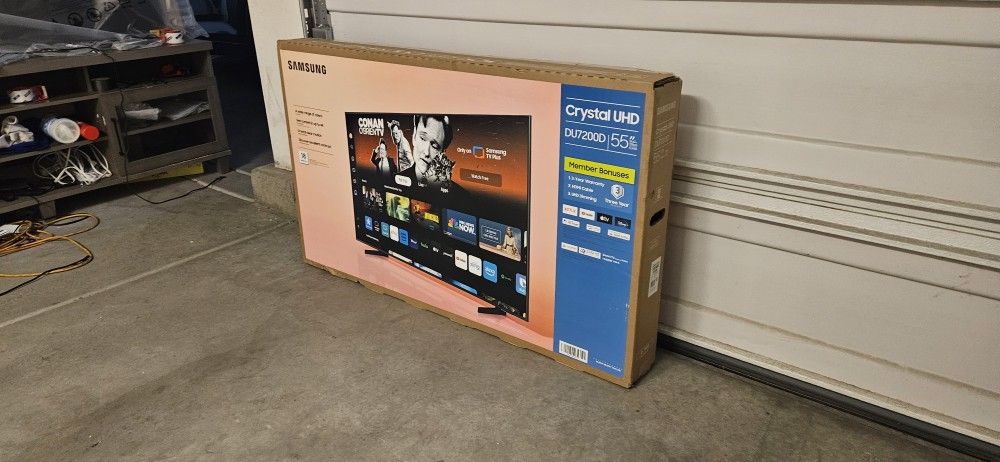 New 55 Inch Samsung Smart TV 4K UHD DU7(contact info removed) Model Brand New Factory Sealed. Includes Manufacturer warranty.