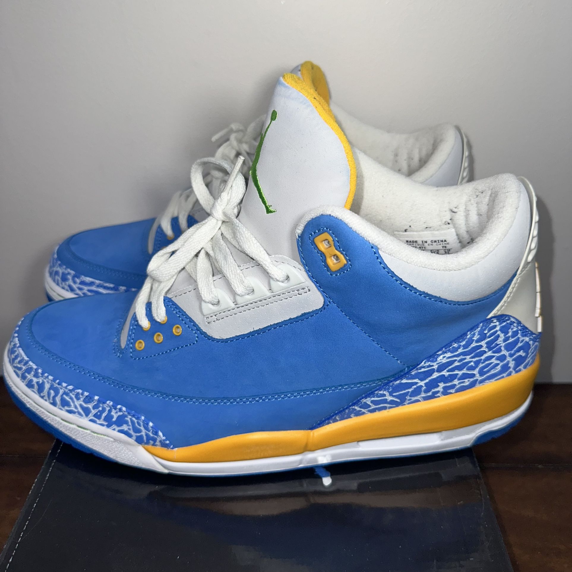 AIR JORDAN 3 QS Do the Right Thing (DTRT) - BRISK BLUE/PRO GOLD-RDNT  GREEN 315297 471 for Sale in Bedford Corners, NY - OfferUp