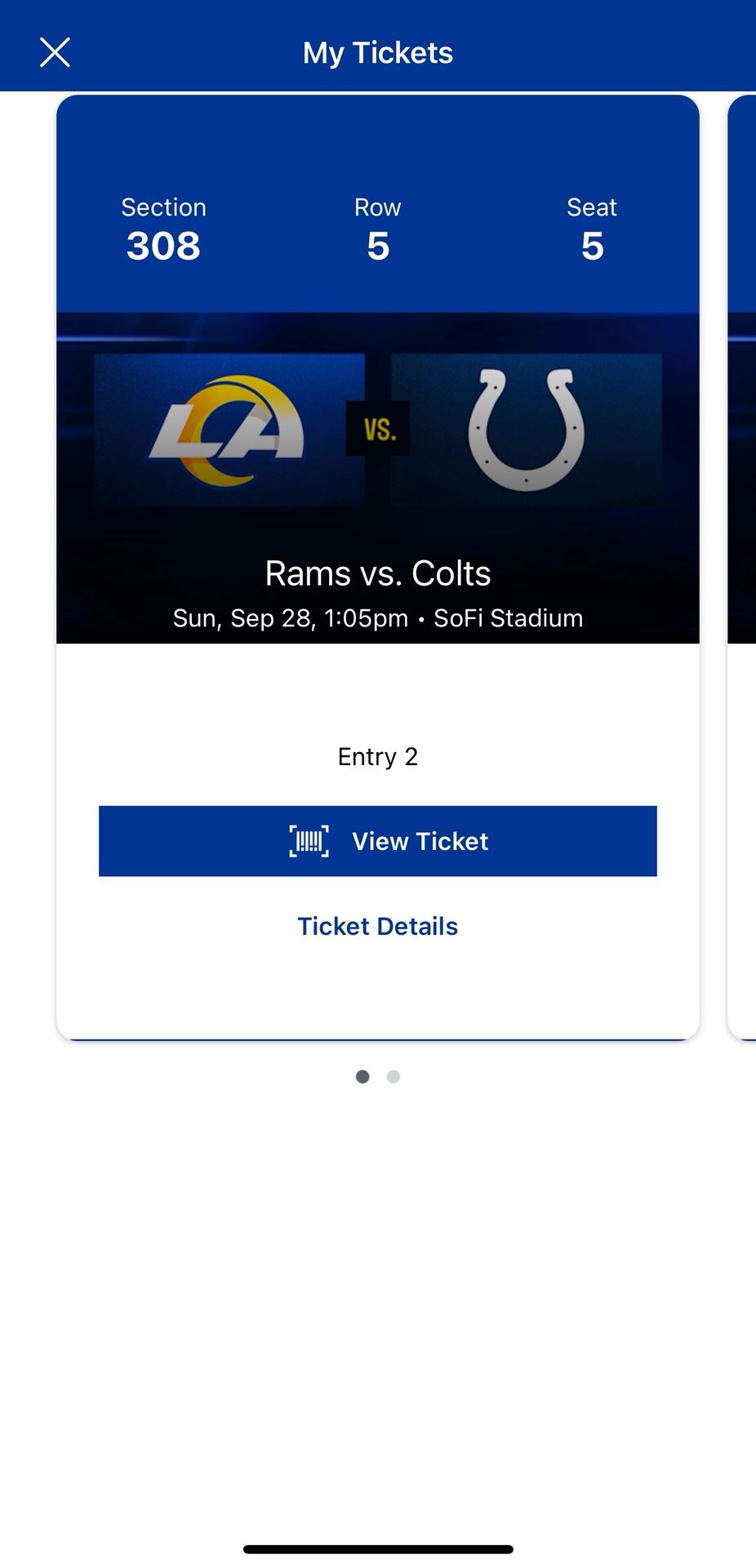 Rams Vs colts