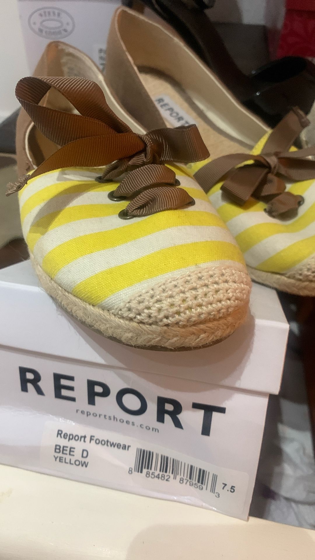 REPORT STRIPED SLIP-ONS 7.5 $15 OBO