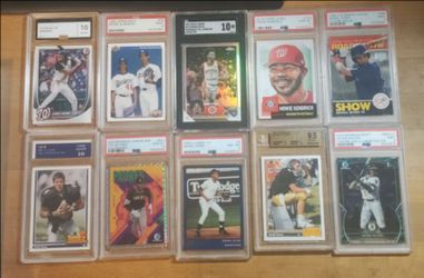 100+ sports cards graded and more
