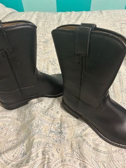Black Leather Western Cowboy Boots