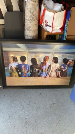 Pink Floyd framed poster, has mark