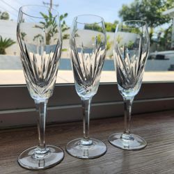 3pcs Marquis by Waterford Provence Champagne Flute Glass 8 1/2"
