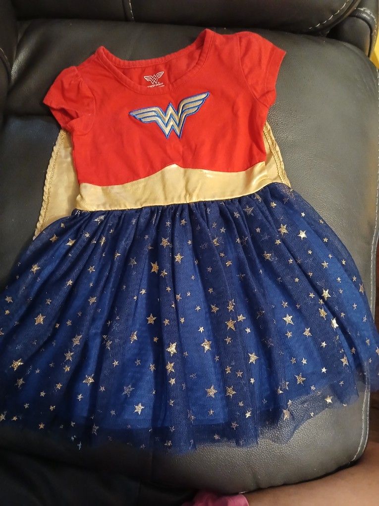 Toddler Girl Wonder Woman Dress Size 3T