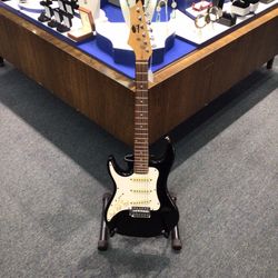 AXL Left Handed Electric Guitar Short Scale Sold Body Black Finish  💵  💳  💵  Cash and Card Accepted