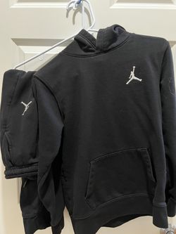 Jordan Kids, MJ Essentials, Pullover  Hoodie Sweatpants   Size YL Black