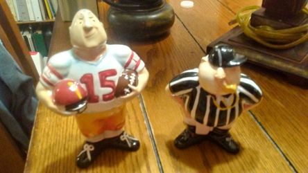 Football Salt and Pepper Shakers.