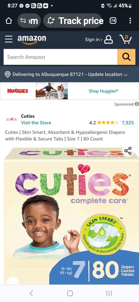 Cuties Diapers Size 7