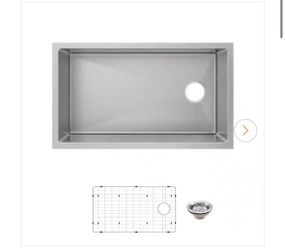 Glacier Bay Tight Radius 31 in. Undermount Single Bowl 18-Gauge Stainless Steel Kitchen Sink